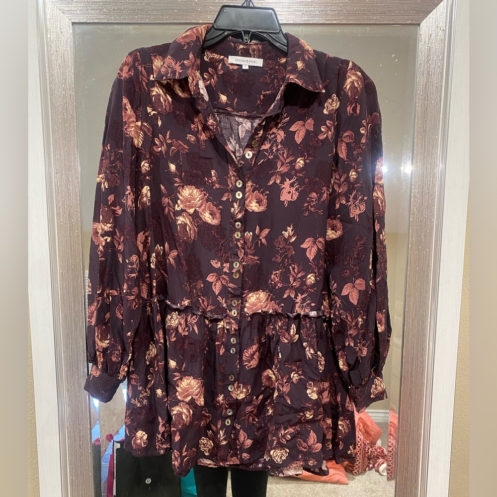 Winter floral dress